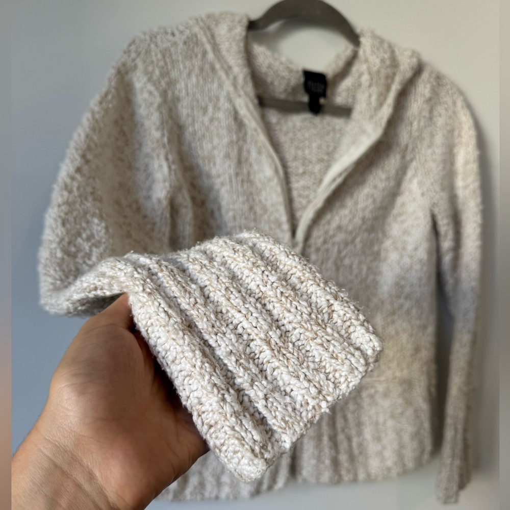 Eileen Fisher Cream Zip Up Jacket - Picture 6 of 11